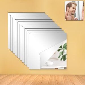Flexible Acrylic Mirror Set (30x30 cm & 10 Pcs Set)