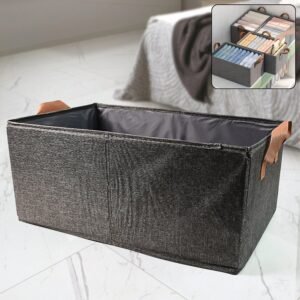Foldable Cloth Storage Organizer Bag With Handles (46x27Cm1Pc)