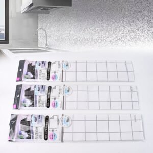 Aluminium Kitchen Wall Sheet Aluminium Without Adhesive (3 Pc / 50x90 Cm)