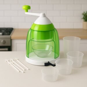 Manual Ice Crusher & Snow Cone Maker with Hand Crank