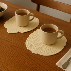 Silicone Leaf Design Coaster Set (2 Pc)