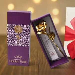 Golden Rose & Necklace Set Perfect Gift Set