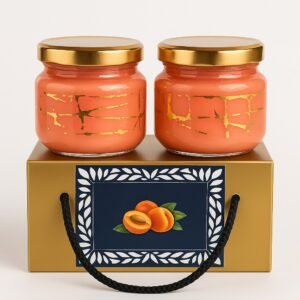 🌟 Elegant Pink & Gold Glass Storage Jars – Set of 2 🌟